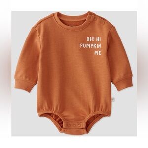 Little Planet Carter’s Organic Baby Pumpkin Pie Bubble Romper Halloween Fall
